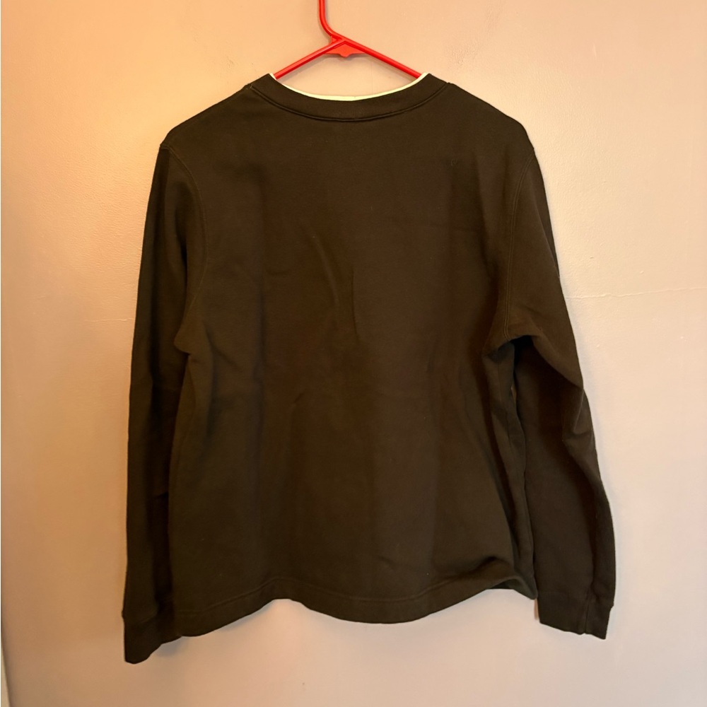 White Stag black Halloween sweatshirt Large witch hats pumpkins embroidery EUC - Picture 4 of 4